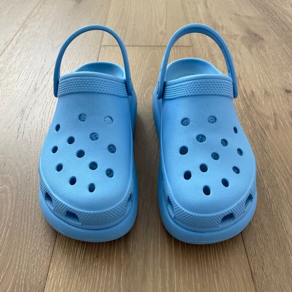 CROCS Shoes Women 7 Classic Platform Clogs Blue 207521 Lightweight Men 5 - Picture 10 of 13